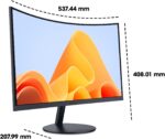 KOORUI 24 inch Curved Monitor, Full HD 1080P Curved Computer Monitor, 100Hz 1500R PC Screen, HDMI VGA, Tilt Adjustment, LCD Display, Eye Care, Black 24N5CA - Image 8