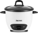 Aroma Housewares 6-Cup (Cooked) (3-Cup UNCOOKED) Pot-Style Rice Cooker (ARC-743G) , White - Image 2
