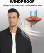 EKLENTSON Mens Lightweight Jackets Full Zip Laydown Collar Golf Light Windbreaker Jackets with Zip Pockets - Image 6