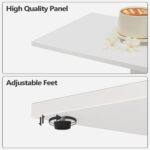 End Table with Charging Station, Narrow Side Table for Small Spaces with USB Ports and Outlets, Bedside Nightstand with Light, Narrow Table for Living Room, White ETWT18E01Z - Image 9