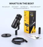MAONO XLR Podcast Microphone, Cardioid Studio Dynamic Mic for Vocal Recording, Streaming, Voice-Over, Voice Isolation Technology, Metal Mic, Works for Audio Interface, Mixer, Sound Card-PD100 - Image 10