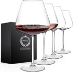 Chouggo Super Large 28Oz Wine Glasses Set of 4, Hand Blown Crystal Red Wine or White Wine Burgundy Glass, Hand Crafted by Artisans - Gifts for Women, Men, Wedding, Anniversary, Christmas, Birthday - Image 2
