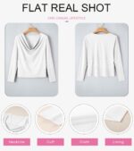 EVALESS Womens Tops Cowl Neck Shirts Long Sleeve Teacher Clothes Office Business Dressy Casual Blouse 2025 Spring Summer - Image 6