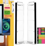 Monitor Memo Boards for Computer, Set of 2 (Left & Right) Multifunction Acrylic Screen Message Reminder Pad Side Panels Phone Holder - Utility Organizer for Office Desktop, Gift of 1 Pack Sticky Notes - Image 2