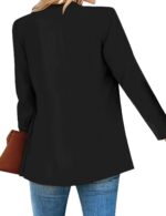 luvamia Women's Casual Long Sleeve Lapel Button Slim Work Office Blazer Jacket - Image 3