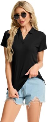 Women's Polo Shirts Short Sleeve Quick Dry UPF 50+ Sun Protection Business Casual Collared Shirt Tennis Golf Shirt Work Tops - Image 4