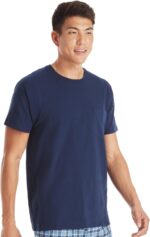 Hanes Men's T-Shirt, Moisture-Wicking Cotton Crewneck Pocket Tees, 6-Pack - Image 3
