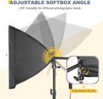 Torjim Softbox Photography Lighting Kit, 16'' x 16'' Professional Softbox Lighting Kit with 85W 3000-7500K LED Bulbs, Studio Lights for Photography/Video Recording/Live Streaming/Portraits Shooting - Image 7