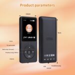 128GB MP3 Player with Bluetooth - Portable Music Player for Kids - with Built-in HD Speaker, Voice Recorder, HiFi Sound, E-Book (Included Earphones) - Image 7
