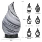 Essential Oil Diffuser 120ml Ultrasonic Aromatherapy Diffuser with Handmade Glass BPA Free Waterless Auto-Off, 4 Timer Setting 7 Colors Changed LED for Home Yoga Office - Image 6