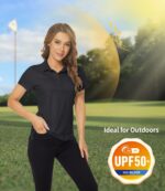 TACVASEN Women's Golf Polo Shirts Short Sleeve UPF 50+ Sun Protection Golf Shirts for Women Quick Dry Collared Polos - Image 3