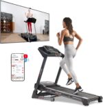 Sunny Health & Fitness Premium Foldable Treadmill for Home Workouts – Running & Walking Machine with Auto Incline, Shock Absorption, 16.5", 18", or 20” Running Deck, Compatible with Free SunnyFit App - Image 2