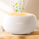 Essential Oil Diffuser, Quiet Humidifier for Bedroom, Timer and Auto-Off, 7 LED Colors Ultrasonic Aromatherapy Mist Diffusers for Large Room Office (Milky White) - Image 2