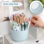 SKYDUE 360 Degree Rotating Desk Organizer, Dual-Purpose Pencil Pen Holder for Desk, Rotating Pencil Cup with 5 Slots, Office Supplies, Desk Decor for Office, School, Home - Image 4