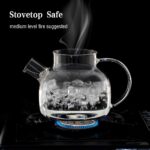 CnGlass Glass Teapot Stovetop Safe,30.4oz Clear Tea pot with Removable Filter Spout,Loose Leaf and Blooming Tea Maker - Image 9