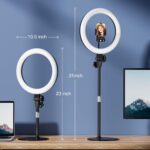 Desk Ring Light with Stand, 10.5'' Selfie Phone Light for Video Recording, Adjustable Circle Ringlight for Computer Laptop Zoom Meeting, Conference Video Calls, Podcast, Streaming, Photography - Image 7