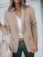 Cicy Bell Womens Casual Blazers Open Front Long Sleeve Work Office Suit Jackets Blazer - Image 5