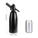 AstraLoom Soda Siphon 1L Aluminum Sparkling Water Maker Machine, Portable Seltzer Maker with 8g CO2 Cartridge Connector(Not Included) for Home/Bar/Kitchen, Carbonated Drink Tool (Black) - Image 3