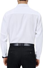 Alimens & Gentle Mens Dress Shirts 4-Way Stretch Long Sleeve Collared Casual Solid Wedding Dating Button Down Shirt - Image 3