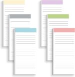 6 Pack Magnetic Notepads for Fridge, Grocery List Magnet Pad for Refrigerator, Memo Notepad with Lined Pages, 50 Sheets per Note Pads To-Do List, Shopping List(300Sheets) - Image 2