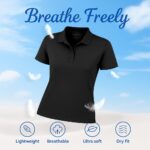 Women's Dry-Fit Golf Polo Shirts 3-Button Golf Polo's in 20 Colors XS-3XL Shirt - Image 6