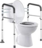 Toilet Safety Rails, Adjustable Toilet Frame for Elderly, Seniors, Handicap & Disabled, Foldable Handicap Toilet Handles Fit Any Toilets (300 LB) - Image 2