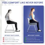 Seat Cushion Extra Large - Firm Memory Foam Chair Pad for Recliner, Wheelchair, Office Chair, Stadium, Bleacher, Car, Floor, Patio Furniture, Bariatric Overweight Users 19”x17”x3” - Image 3