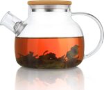 CnGlass Glass Teapot Stovetop Safe,30.4oz Clear Tea pot with Removable Filter Spout,Loose Leaf and Blooming Tea Maker - Image 2