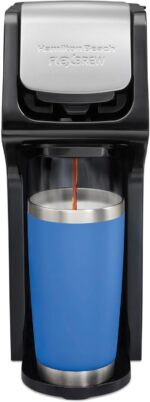 Hamilton Beach FlexBrew Single Serve Coffee Maker, Compatible with Pod Packs and Grounds, 14 oz. Water Reservoir, Slim Design, Fast Brewing, Black (49900) - Image 2