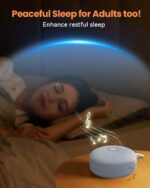 Dreamegg White Noise Machine - Portable Sound Machine for Baby Adult, Features Powerful Battery, 21 Soothing Sound, Noise Canceling for Office & Sleeping, Sound Therapy for Home, Travel(2Light Blue) - Image 8