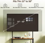 23 Inch to 50 Inch Floor Small Corner TV Stand with Storage Shelves for Living Room Bedroom, Universal Floor Television Stands with Mount, Brown TV Table Desk Shelf for Small Spaces,Patent Pending - Image 5