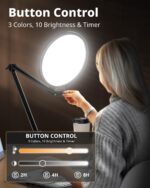 UBeesize 10" Key Light for Streaming, Desk Ring Light with Adjustable Arm (1 Pack), Zoom Lighting for Home Office, Gaming, Podcast, Video Calls, and Recording - Image 4