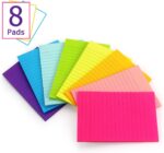 Eastern Wolf 8 Pads Lined Sticky Notes 4x6 Sticky Notes with Lines Self-Stick Note Pads 8 Bright Multi Colors, 35 Sheet/Pad - Image 4