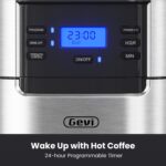 Gevi 10-Cup Coffee Maker with Built-in Burr Grinder, Programmable Timer, 1.5L Water Tank, Reusable Filter & Warming Plate – Drip Coffee Machine for Fresh Ground Coffee - Image 6
