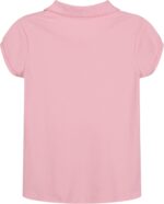Nautica Girls' School Uniform Short Sleeve Polo Shirt, Button Closure, Soft Pique Fabric - Image 3