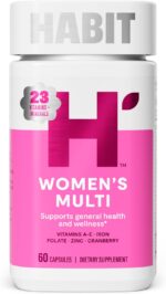 Habit Womens Multi Supplement (60 Capsules) - New Look, Supports General Health & Wellness, 23 Essential Vitamins and Minerals, Fruit extracts, Folate, Iron, B12, Biotin, Non-GMO (1 Pack) - Image 2