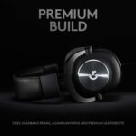Logitech G Pro X Wired Gaming Headset: Blue VO!CE Detachable Boom Mic, DTS 7.1, 50 mm Drivers, USB/3.5mm Aux, Spare Memory Foam Ear Pads, USB DAC & Bag Included - Black - Image 6