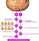 BZseed Aromatherapy Essential Oil Diffuser 550ml 12 Hours Wood Grain Aroma Diffuser with Timer Cool Mist Humidifier for Large Room, Home, Baby Bedroom, Waterless Auto Shut-off,7 Colors Lights Changing - Image 4