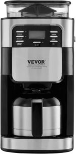 VEVOR Coffee Maker with Grinder, 8 Cup Coffee Machine, Grind and Brew Coffee Maker with 3 Brew Strength Control, 24-Hour Timer for Auto Brew, for Home Office Restaurant - Image 13