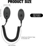 2 Pack Magnetic Remote Leash Control Holder with Security Cable, Retractable Tidy Anti-lost Rope Organizer Easy Installation Stable Suitable for Projector TV Fan and Air Conditioner Remotes (Black) - Image 5