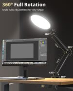 UBeesize 10" Key Light for Streaming, Desk Ring Light with Adjustable Arm (1 Pack), Zoom Lighting for Home Office, Gaming, Podcast, Video Calls, and Recording - Image 5