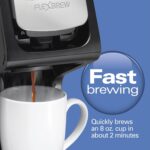 Hamilton Beach FlexBrew Single Serve Coffee Maker, Compatible with Pod Packs and Grounds, 14 oz. Water Reservoir, Slim Design, Fast Brewing, Black (49900) - Image 4