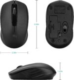 Rii Wireless Mouse, 2.4G Portable Computer Mice for PC, Laptop, Windows,Office Included Wireless USB dongle (Black) - Image 4