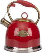 Tea Kettle, Stovetop Whistling Teapot, Stainless Steel, Black, 3.0-Quart - Image 2