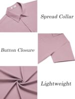 COOFANDY Men's Dress Shirts Stain Shield Short Sleeve Button Down Shirts Summer Wrinkle Free Business Casual Shirt - Image 5