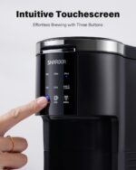 SHARDOR 3 in 1 Coffee Maker, K Cup Coffee Maker Compatible with Ground Coffee & Teas, Single Serve Coffee Machine, 6–14oz Brew Sizes, 40oz Detachable Water Reservoir, Descale Settings, Black - Image 5