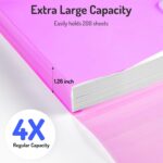 Forvencer Binder Pocket, 4X Regular Capacity, 10 Pack Super Heavyweight Plastic Folders with Tight Closure, Folders with Pockets Side Loading, Binder Organizer, Binder Dividers, Letter Size, Extended - Image 4