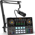MAONO Podcast Equipment Bundle 10 Channel Audio Interface and XLR Dynamic Microphone MaonoCaster with Pro-preamp, 48V, Bluetooth for Podcast, Streaming, TikTok, Youtube, PC, Smartphone (AME2C Pro) - Image 2