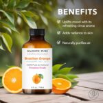 Majestic Pure Brazilian Orange Essential Oil with Glass Dropper - Huge 4 Fl Oz - 100% Pure and Natural Br Orange Oil - Premium Grade Essential Oils for Diffuser, Aromatherapy, Soap and Candle Making - Image 5