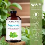 Majestic Pure Peppermint Essential Oil with Glass Dropper - Huge 4 Fl Oz - 100% Pure and Natural Peppermint Oil - Premium Grade Essential Oils for Diffuser, Aromatherapy, Soap and Candle Making - Image 6
